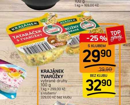KRAJÁNEK TVARŮŽKY vybrané druhy 100 g  