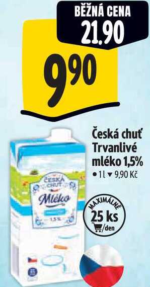 CESKA Mléko Česká chuť Trvanlivé mléko 1,5% 