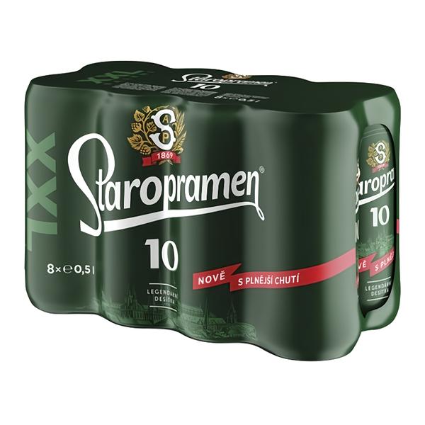 Staropramen 10 8x500ml multipack plech