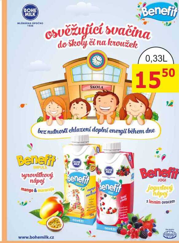 BOHE MILK MLÉKÁRNA OPOČNO Benefit 0,33L 