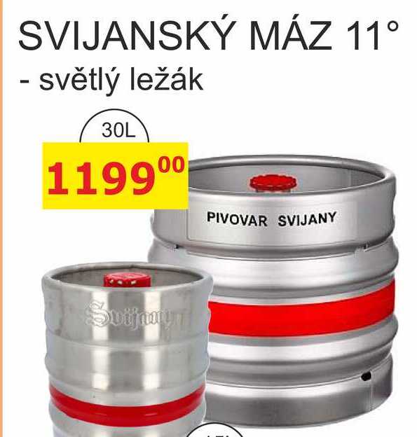 SVIJANSKÝ MÁZ 11° - světlý ležák 30L