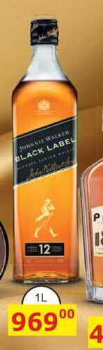 Johnnie Walker Black label 12ti letá skotská whisky 1L