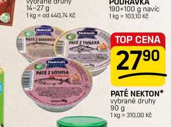 PATÉ NEKTON* vybrané druhy 90 g 