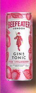 BEEFEATER LONDON GIN & TONIC PINK STRAWBERRY 0,25l plech