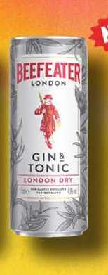 BEEFEATER LONDON GIN & TONIC LONDON DRY 0,25l plech