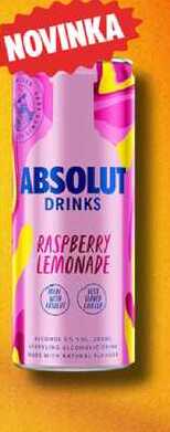 ABSOLUT DRINKS RASPBERRY LEMONADE 0,25l plech