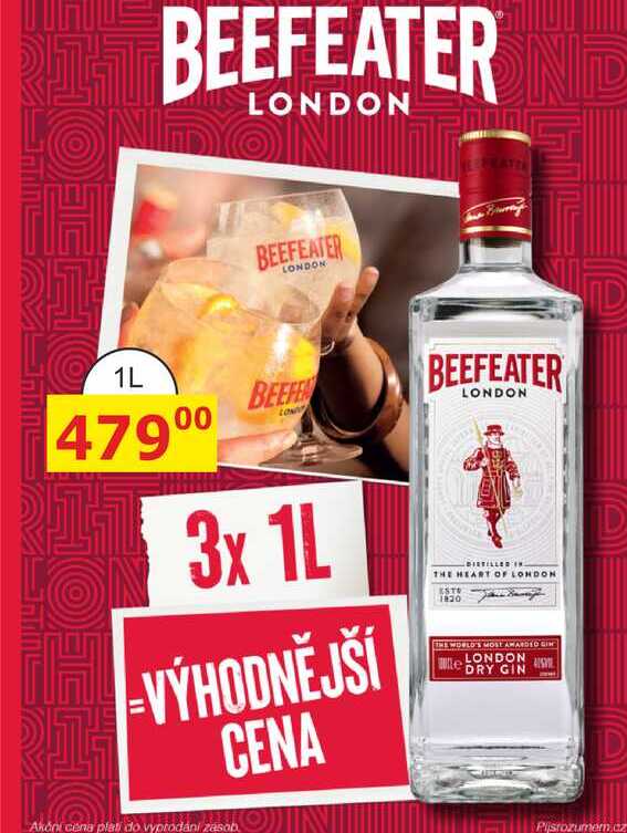 Beefeater London dry gin 1l