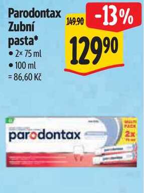Parodontax Zubní pasta*, 2x 75 ml