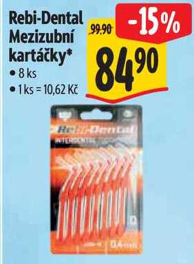 Rebi-Dental Mezizubní kartáčky*, 8 ks