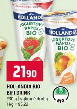 HOLLANDIA BIO BIFI DRINK 230 g vybrané druhy 
