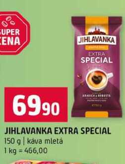 JIHLAVANKA EXTRA SPECIAL 150 g káva mletá