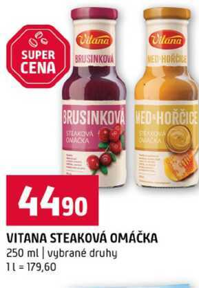VITANA STEAKOVÁ OMÁČKA 250 ml vybrané druhy 