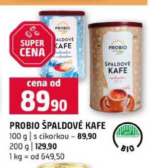 PROBIO ŠPALDOVÉ KAFE 100 g s cikorkou 200 g