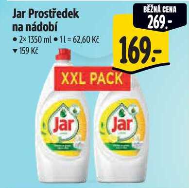 Jar Prostředek na nádobí, 2x 1350 ml