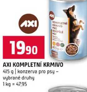 AXI KOMPLETNÍ KRMIVO 415 g konzerva pro psy vybrané druhy