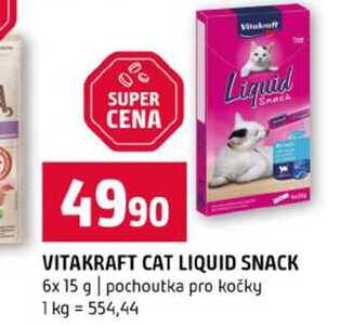 VITAKRAFT CAT LIQUID SNACK 6x 15 g pochoutka pro kočky