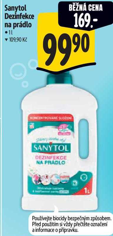 Sanytol Dezinfekce na prádlo, 1 l