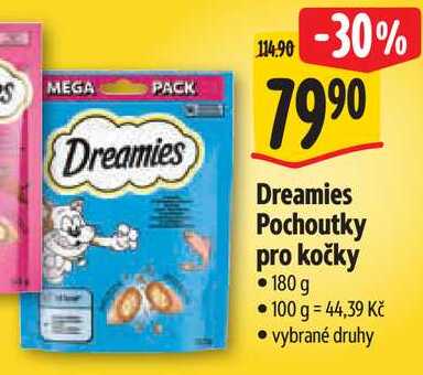 Dreamies Pochoutky pro kočky, 180 g