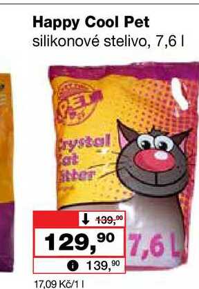 Happy Cool Pet silikonové stelivo, 7,6l