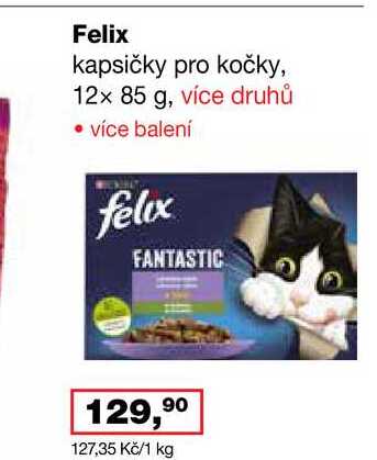 Felix kapsičky pro kočky, 12x 85 g