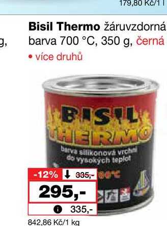 Bisil Thermo žáruvzdorná barva 700 °C, 350 g