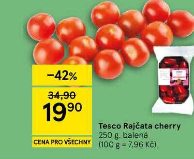 Tesco Rajčata cherry, 250 g, balená