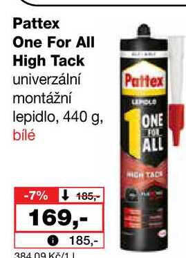 Pattex One For All High Tack univerzální montážní lepidlo, 440 g