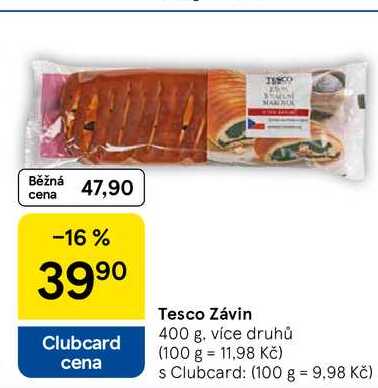 Tesco Závin, 400 g, více druhů 
