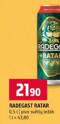 RADEGAST RATAR 0,5l pivo světlý ležák