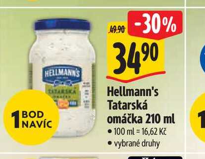 Hellmann's Tatarská omáčka 210 ml
