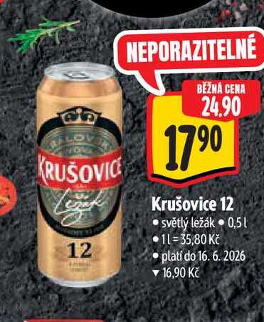 Krušovice 12 0,5 l