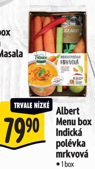 Albert Menu box Indická polévka mrkvová, 1 box