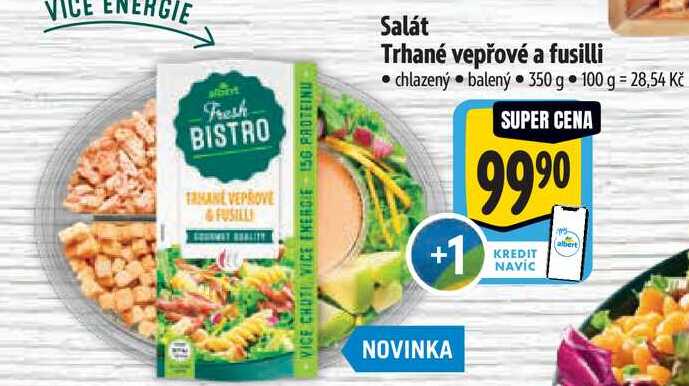 Salát Trhané vepřové a fusilli, 350 g