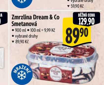  Zmrzlina Dream & Co Smetanová 900 ml