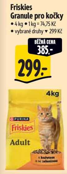 Friskies Granule pro kočky, 4 kg 
