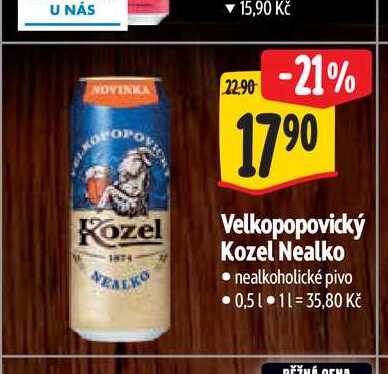 Velkopopovický Kozel Nealko 0,5 l