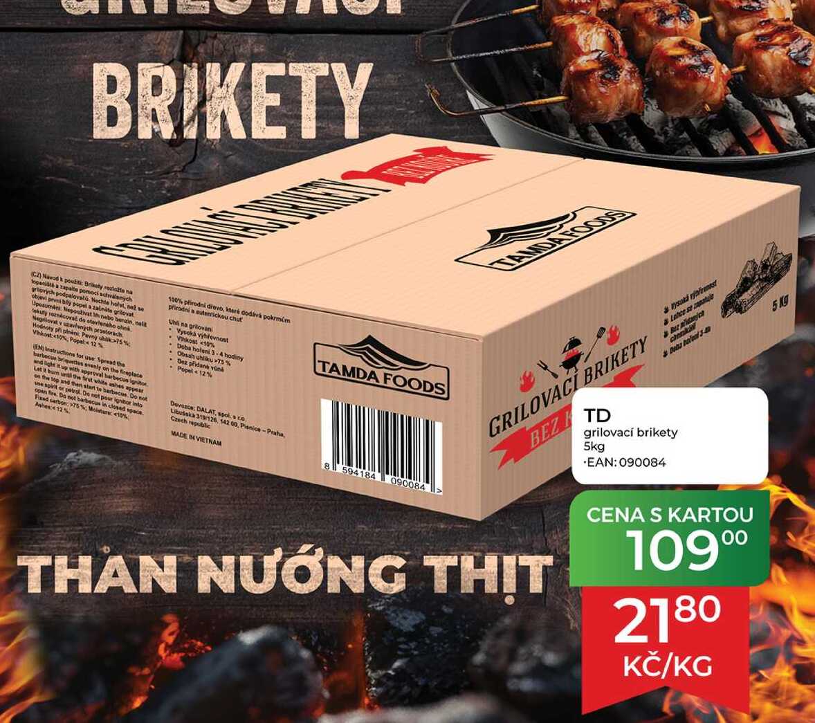 TD grilovací brikety 5kg
