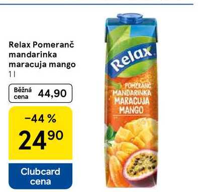 Relax Pomeranč mandarinka maracuja mango, 1 l