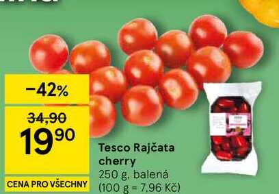 Tesco Rajčata cherry, 250 g. balená 