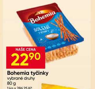 Bohemia tyčinky vybrané druhy 80 g