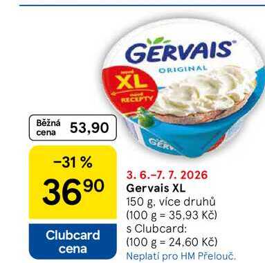 Gervais XL, 150 g, více druhů 