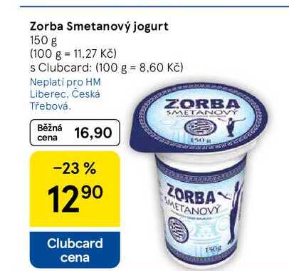 Zorba Smetanový jogurt, 150 g  