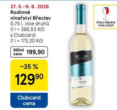 Rodinné vinařství Břeclav, 0.75 l, více druhů