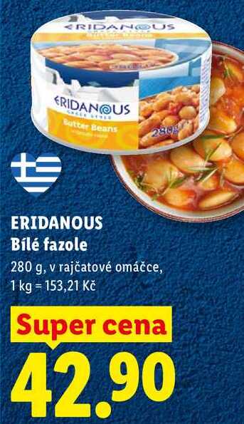 ERIDANOUS Bílé fazole, 280 g