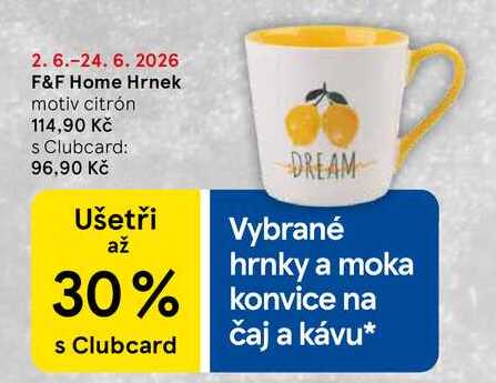F&F Home Hrnek motiv citrón