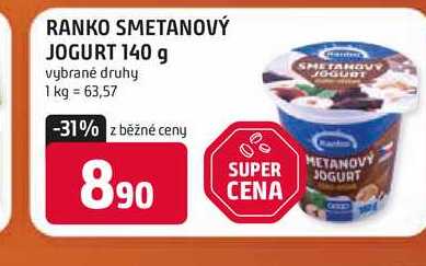 RANKO SMETANOVÝ JOGURT 140 g