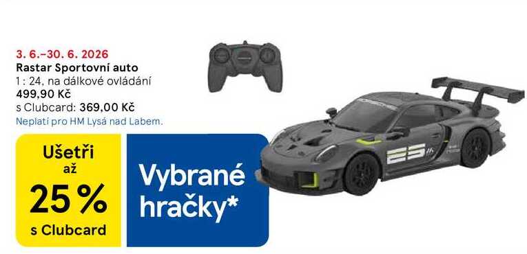 Rastar Sportovní auto 1:24, na dálkové ovládání