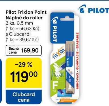 Pilot Frixion Point Náplně do roller 3 ks, 0,5 mm  
