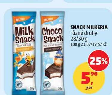 SNACK MILKERIA různé druhy, 28/30 g