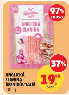 ANGLICKÁ SLANINA ŘEZNÍKŮV TALÍŘ, 100 g